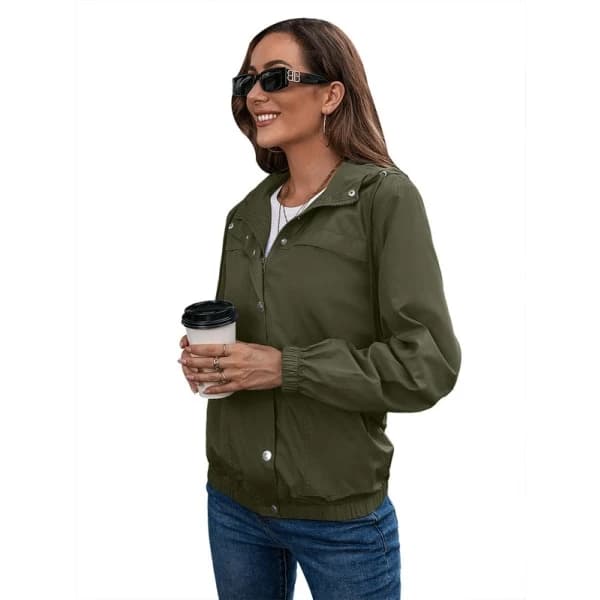 Women's Rain Jacket Waterproof Breathable Thin Raincoat Lightweight Jacket XXL