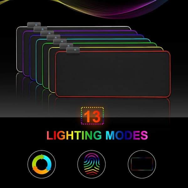 Gaming musemåtte med LED-lys - 30x25cm - RGB