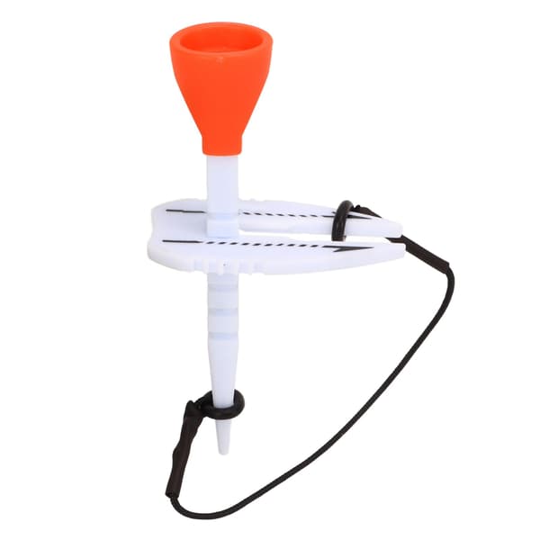 Adjustable Plastic and Silicone Golf Tees 35 to 55 mm with Scale for Course Orange