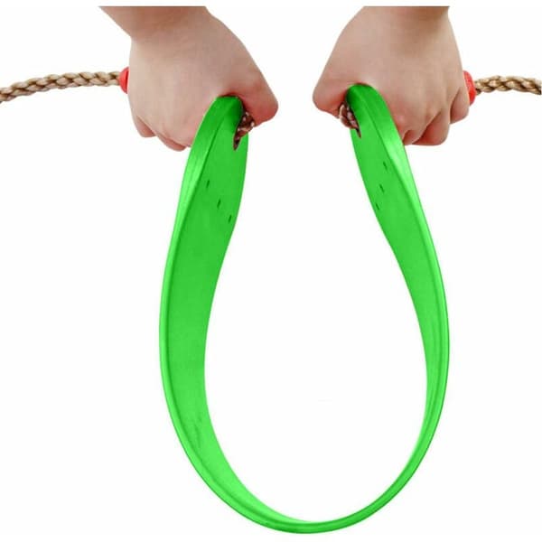 Barnsitsgunga med rep, flexibelt EVA-material, 66x14cm, maxlast 150kg (grön)