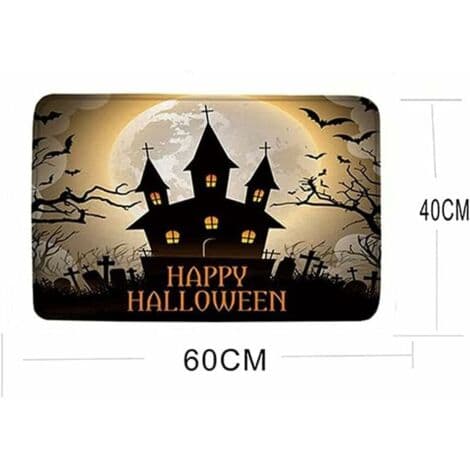 Intryck Flanell, Velkommen Hjem Dørmatte Halloween Dekor, Sklisikker Dørmatte Utendørsmatte, matte...