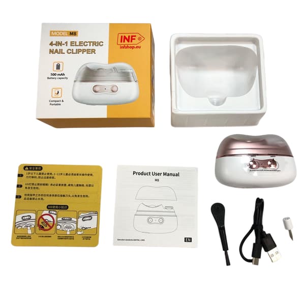 Multifunctional Electric Nail Clipper & Grinder - Safe, Quiet, and Portable Nail Care Solution