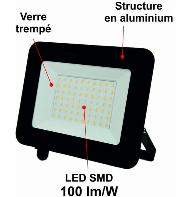 Utendørs LED-flomlys Vanntett Flomlys-100W, 270*210mm, 1 stk