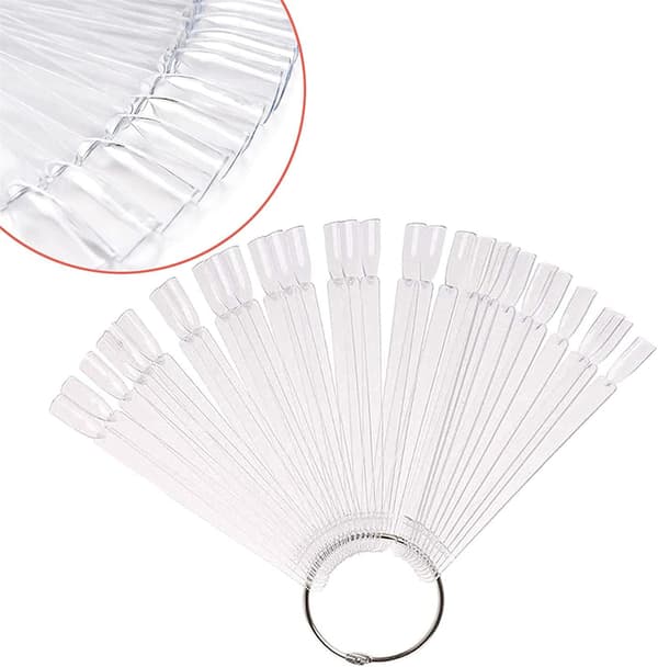 Nagelfärgkarta 100 st – ABS-plast, slitstark, transparent