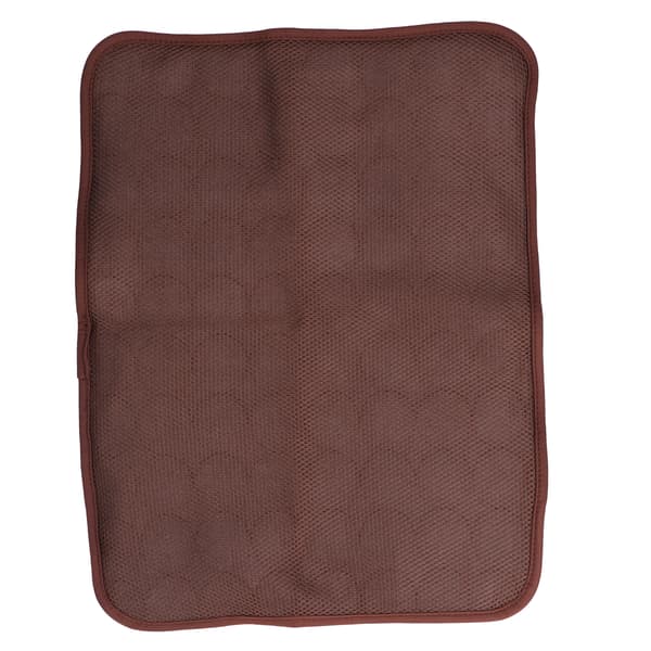 Pet Cooling Mat Breathable Foldable Self-Cooling Blanket for Small Medium and Large Dogs and Cats Brown L (70x55cm)