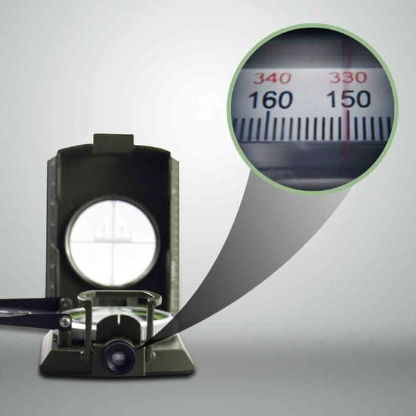 Military Compass with Lens Sighting, Waterproof Luminous Navigation Compass for Outdoor Exploration, High-Precision Survival Tool with