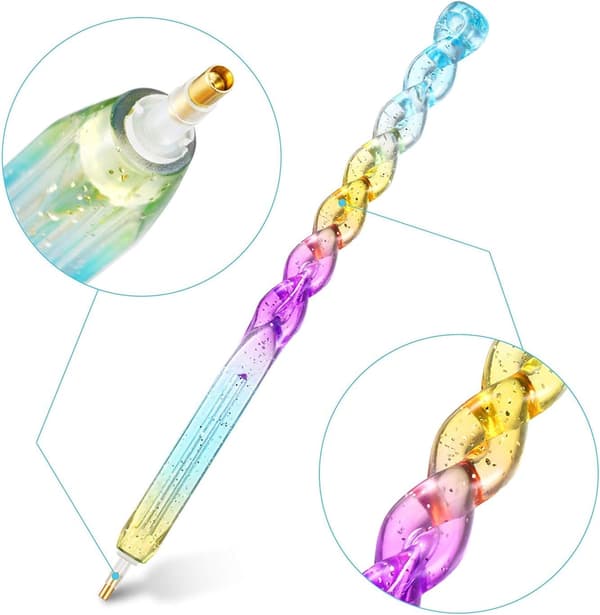 Enchanting Craftsmanship, Super Comfortable Resin Drill Pen, Shimmering Glitter Patterns for Dreamy Creations, Fast and Precise Bead Placement