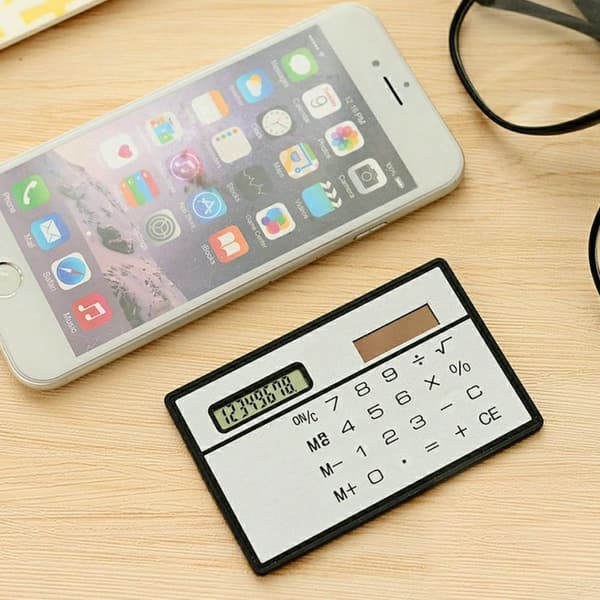 Credit Card Design Calculator, Touch Screen Solar Powered Calculator With 8-Digit Display, Ultra-Thin Portable Calculator For School Office