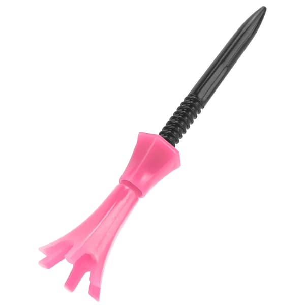 Adjustable Plastic Golf Tees with Ball Holder for Outdoor Training Pink