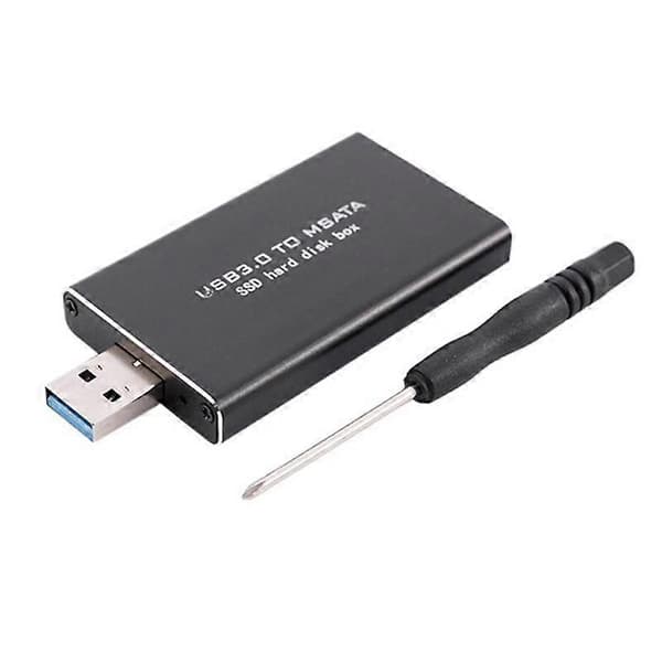 MSATA til USB USB 3.0 til MSATA SSD-kabinet USB3.0 til MSATA-etui Harddiskadapter M2 SSD Ekstern