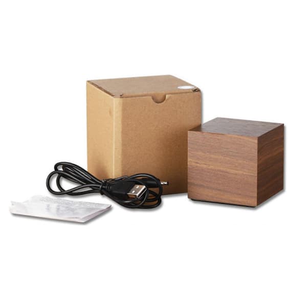 LED Digital Alarm Clock Wood Imitation Table Clock Night Light Thermometer Snooze Alarm Clock DE FP Brown Brown