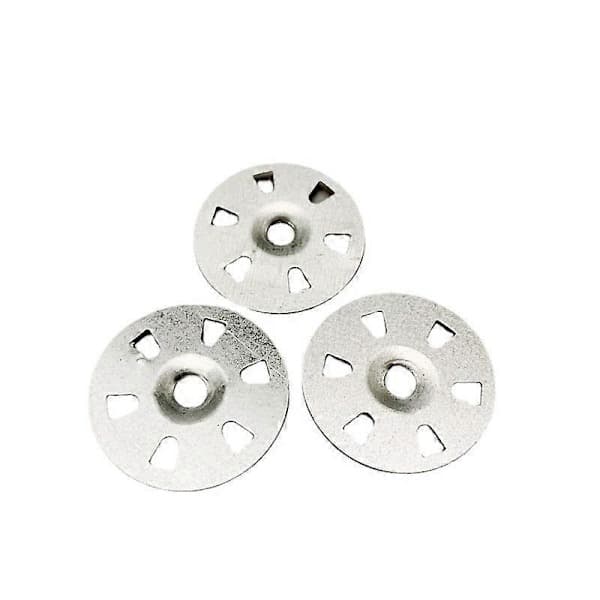 100-pack 35 mm diameter galvaniserade järn Thermoboard isoleringsskivor, fästbrickor för värmeisolering och gipsskivor