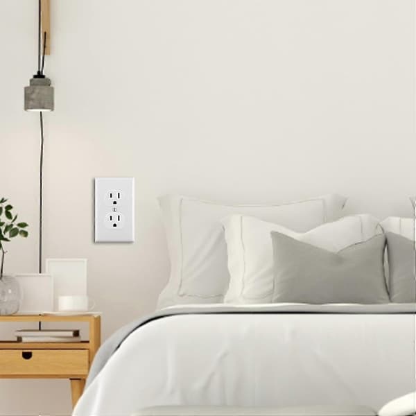 Heat-Resistant PC Wall Socket, US Standard Outlet Plate for Home, Office, Restaurant