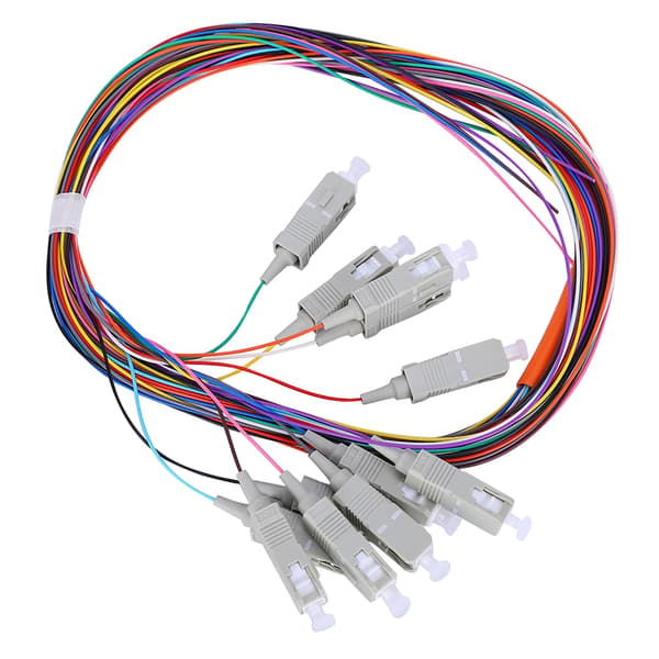 Fiber Pigtail Cable Multimode Carrier Class Level 12 Cores Sc UPC 62.5/125 with PVC Sheath
