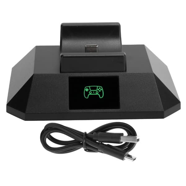 Kontroll Enkel Ladestation Dock med Display til PS5 Controller