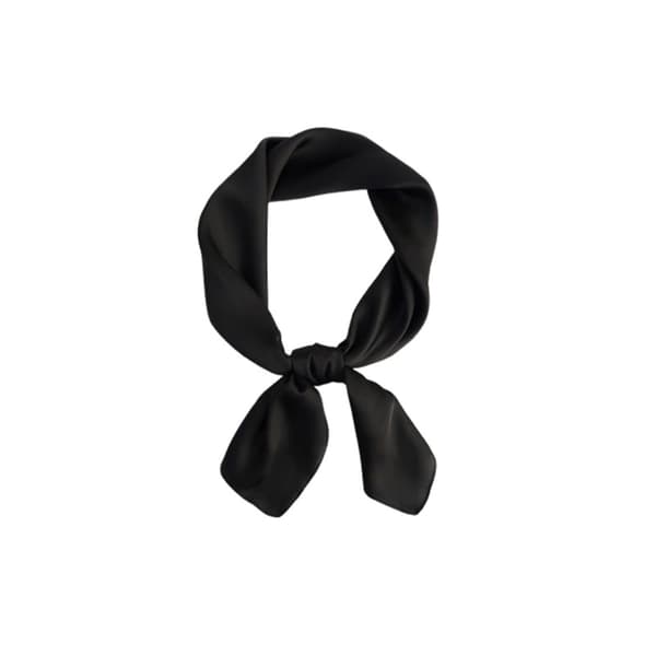 Elegant Silk Scarf in Deep Green - Light and Soft Black