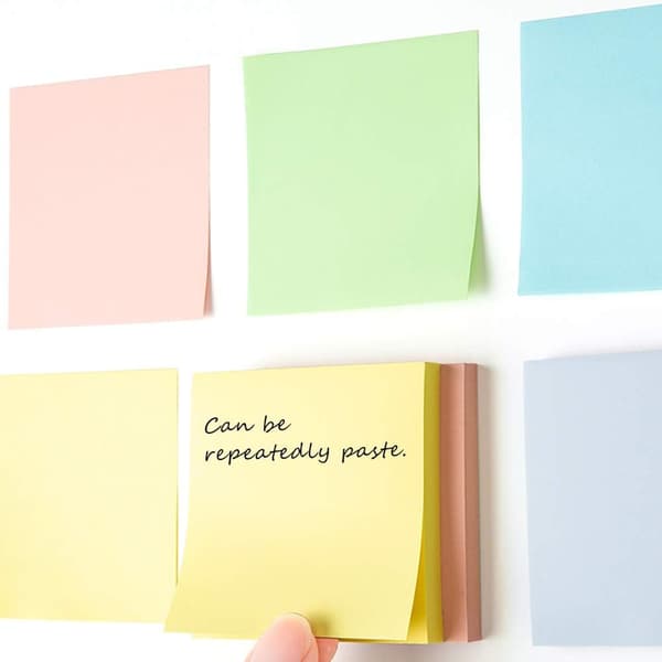 Sticky Notes for School, Office, Home, High-Quality Transparent Paper, Versatile Note-Taking, Quick-Drying Fine Point Pen Included, Transparent Adhesive
