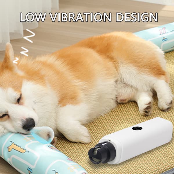 LX-Pet Electric Nail Grinder - [Rechargeable Model - White with Light]