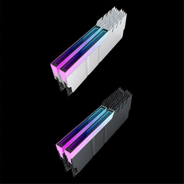Dator DDR4 DDR5 5V ARGB Sync Hukommelseskøler PC RGB Farverig RAM Køleplade Køling Shim Armor Sølv Hvid