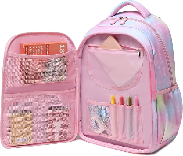 Girls Backpack, Rainbow Primary School Bag, Princess Gi