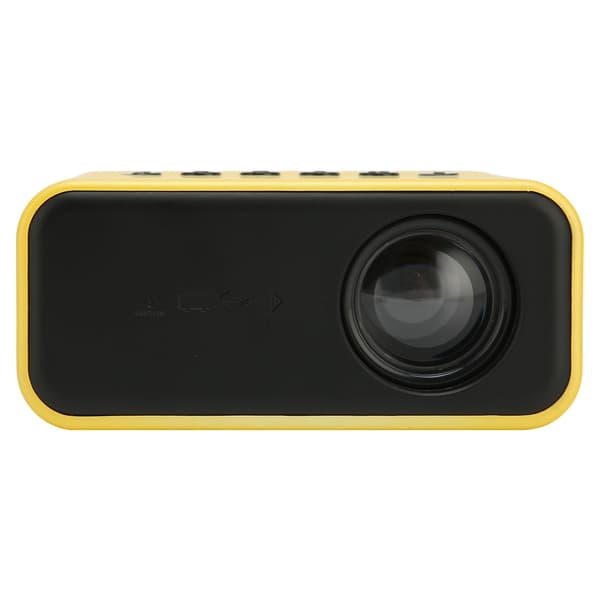 Portable Mini Projector Home Theater Mobile Phone Projector for Screen Projection 100‑240V Yellow EU Plug
