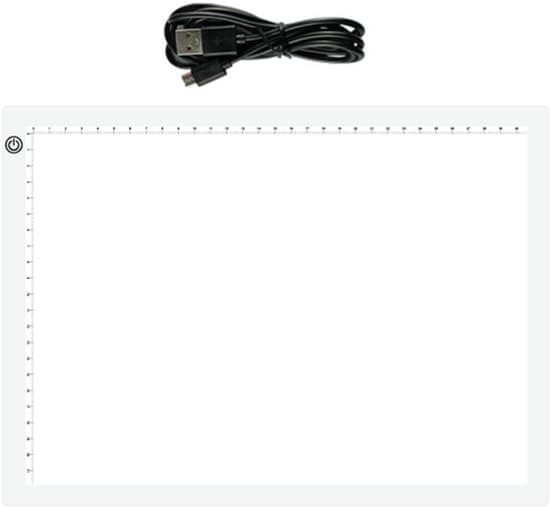 A4 LED-lysboks for tegning – 3 lysstyrkenivåer – Lysboks / lysplate for tegnebord