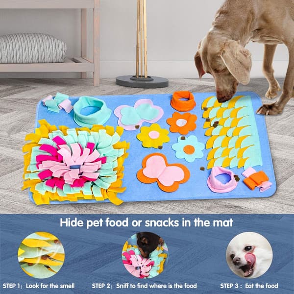 Pet Snuffle Mat, Foraging Skill Development Mat for Dogs and Cats (Machine Washable, Slow Feeding)