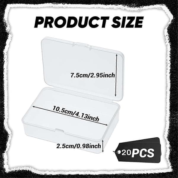 20 st Mini Plastic Storage Boxes with Lids for Collecting Small Items, Beads, Jewelry, Cards