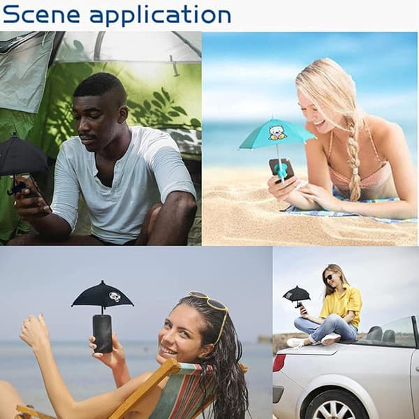Umbrella Suction Cup Phone Holder - Cute Outdoor Mobile Phone Holder with Suction Cup