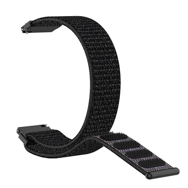 Nylonrem med velcro - Sort (20 mm) 10