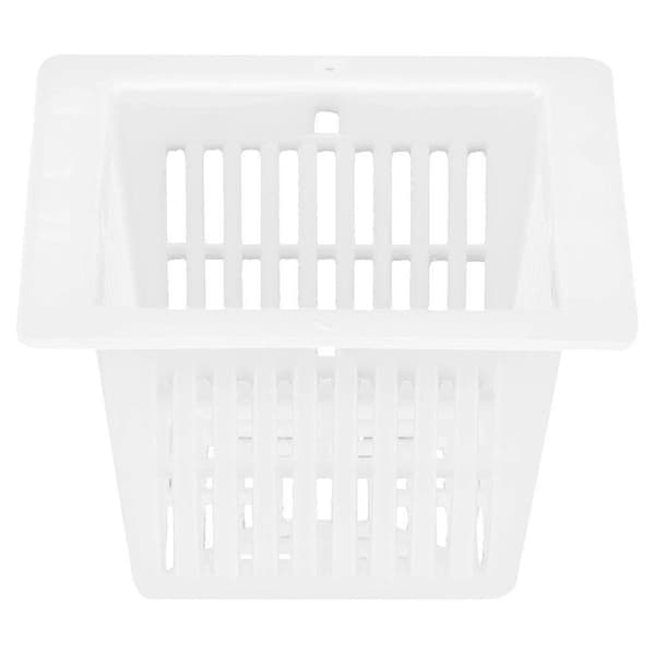 50pcs Square Hydroponic Net Pot Soilless Cultivation Flower Plant Grow Basket White