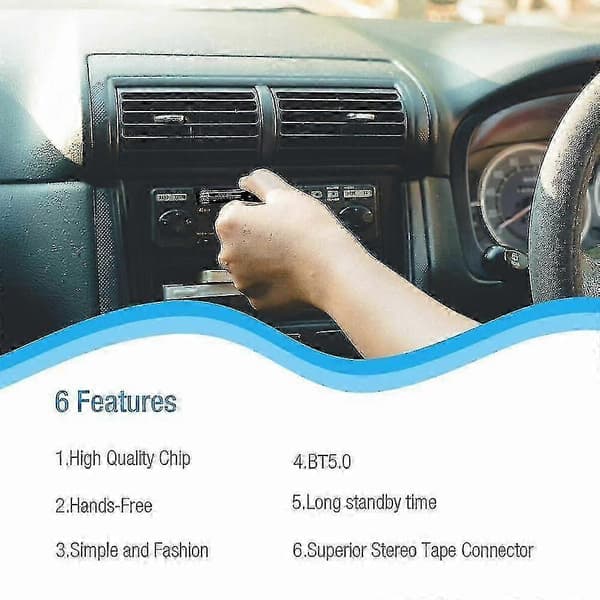 Bilradio Bluetooth Kassettmottaker Båndspiller Bluetooth 5.0 Kassett Aux-adapter – HZ