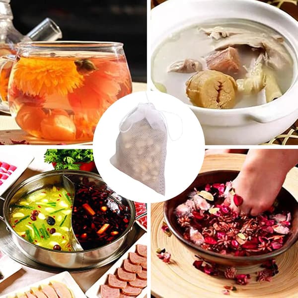 Portable Empty Tea Bags, Non-Woven Fabrics Ideal For Brewing Loose Leaf Tea, With Drawstring For Easy Sealing, Ensures Clean Brewed Tea
