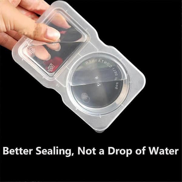 Double Compartment Condiment Container with Lid - 3 Oz 2 Compartment Snack Containers Reusable Sauce Containers 25 PCS