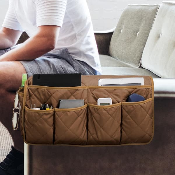 Sofa Storage Box with 14 Pockets for Storage - Cotton, Waterproof, Foldable - for Living Room, Pets
