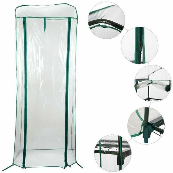 Mini drivhus balkong, solid PVC hagedrivhus, avtakbart gjennomsiktig vanntett stoff, for innendørs planting og