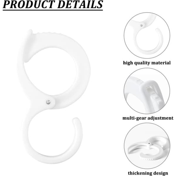 Hængende Tilbehør, S-formet Design, Universalkroge, PP-plastmateriale, Understøtter Op Til 4 kg (9 lbs), Nem Installation Og Fjernelse, Velegnet Til