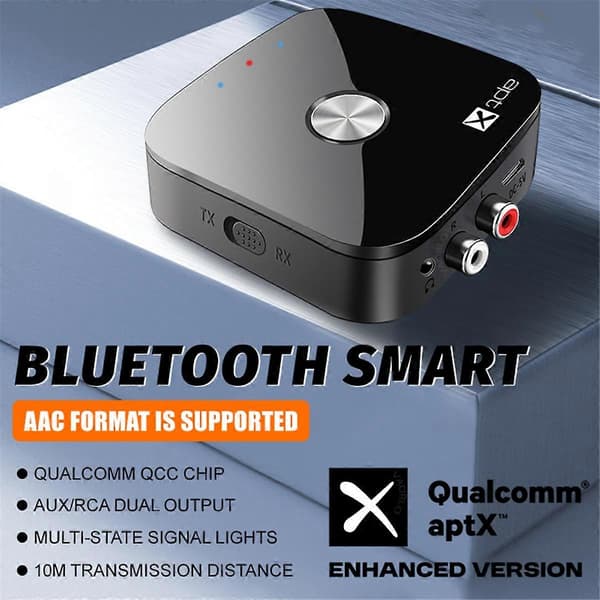 [LCS] Bluetooth 5.4 Audio Transmitter/Receiver AptX-Adaptive/HD/LL 3.5MM AUX 2-in-1 Wireless HiFi Adapter