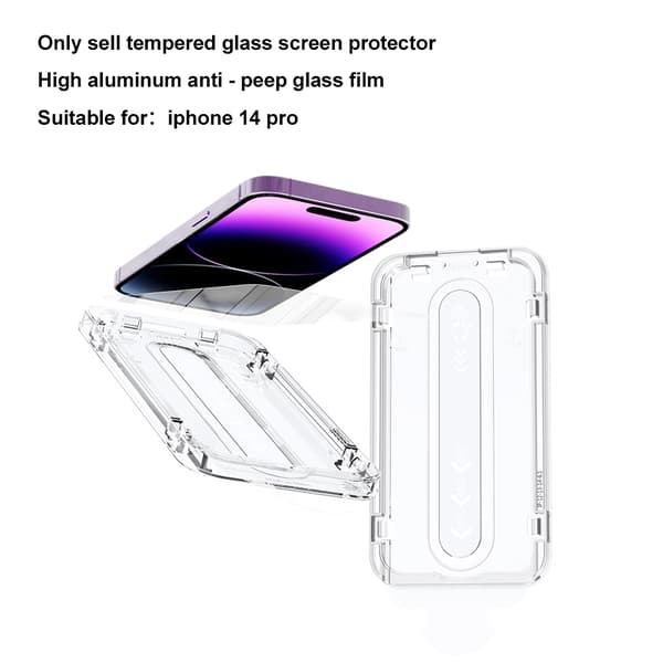 Privacy, glass screen protector designed for iPhone 14 series, with auxiliary tool iphone14 Pro iphone14 Pro