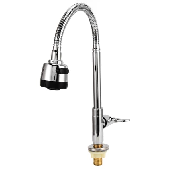 Kitchen Faucet Rotated 360 Degrees Adjust Water Volume Easy Install Rustproof Pull-Down Kitchen Faucet Copper Vertical Universal