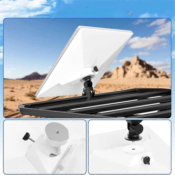 Compatible with Starlink Mini Mount, Adjustable Angle Clamp for RV Ladders, Yacht Rails, and Roofs
