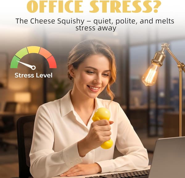 Small Cheese Squishy, Soft and Fast Rebound, Non-Sticky Stress Relief Toy Square