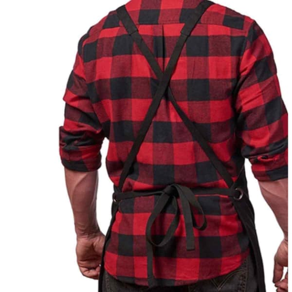 Heavy Duty Apron for Men, Durable Canvas Material with Adjustable Strap and Tool Pockets, Comfortable Fireproof Apron for Workshop, Garage, BBQ