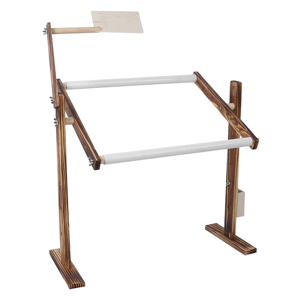 Antique Wooden Embroidery Stand Adjustable Height Cross Stitch Frame Sewing Craft Accessory