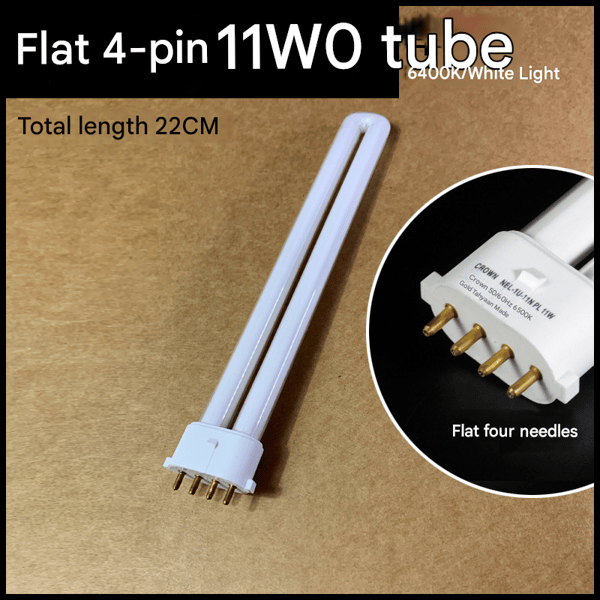 11w CFL dagslyserstatningspære 4-benet 2g7 base (6400k)