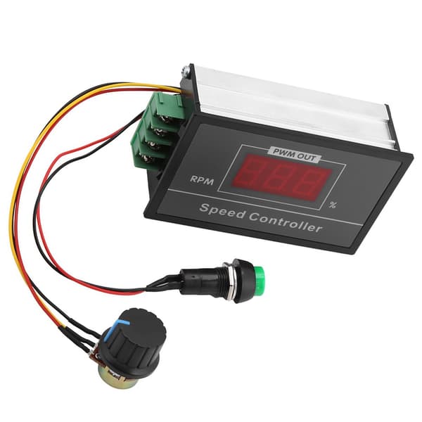 PWM DC Motor Hastighedsregulator – 6-60 V, 30 A, Start/Stop-kontakt