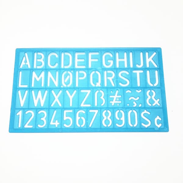 Alphabet Letter Stencil - Plastic, Reusable - For Office, Kids - 4 Pcs