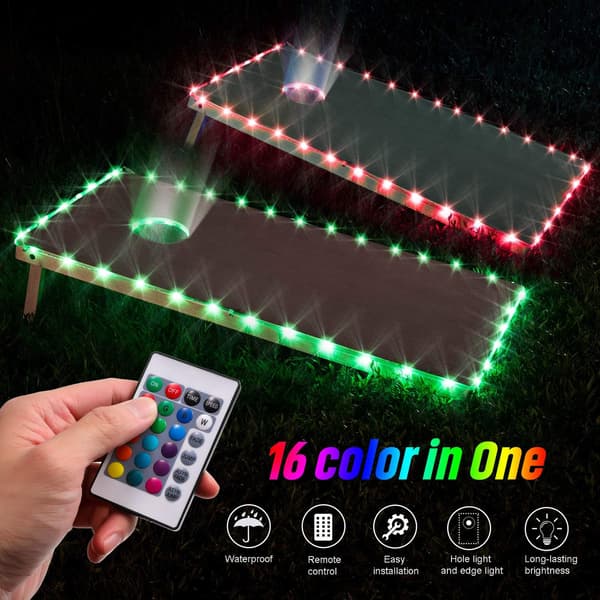 [LCS] Entertainment Essential Cornhole Set, Fun for All with Waterproof Cornhole Lighting and Easy Setup