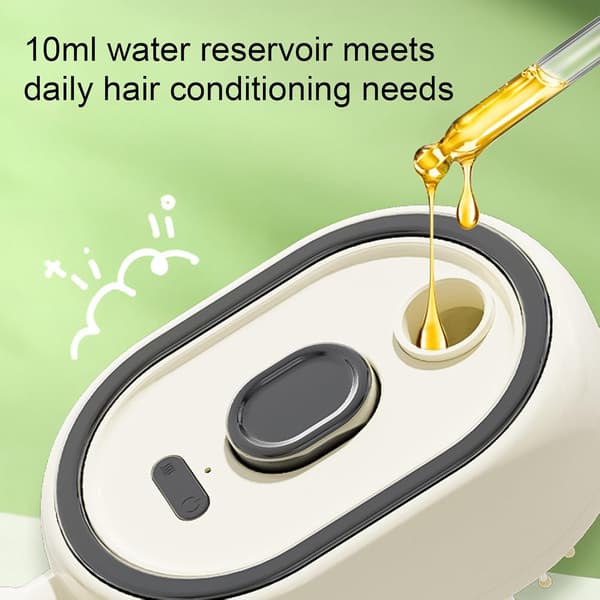 Electric Spray Hair Brush - Essential Oil Diffuser Scalp Massager, with Red Light Function, Anti-static (without essential oil) white white