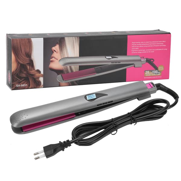 Professional Hair Straightener, Titanium Plates for Smooth and Shiny Results, Ionic Technology with Adjustable Temperature Control, Lightweight